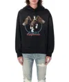 Amiri Graphic Print Hooded Sweater Kangaroo Pocket In Black