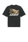 Amiri Vintage Pegasus Oversized Tee In Black