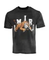 Amiri Man T-shirt Steel Grey Size M Cotton In Black