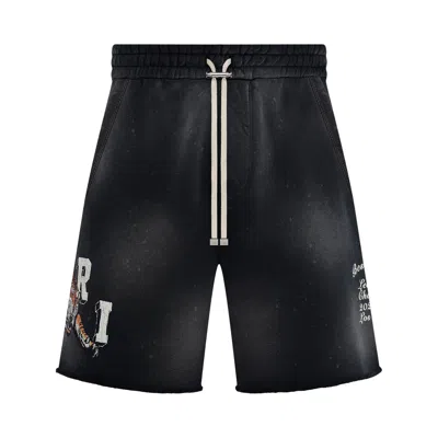 Pre-owned Amiri Vintage Tiger Sweatshort 'black' | Men's Size Xxl