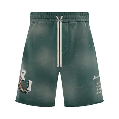 Pre-owned Amiri Vintage Tiger Sweatshort 'green' | Men's Size L