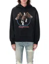 Amiri Graphic Print Hooded Sweater Kangaroo Pocket In Black