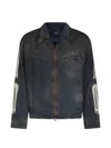 Amiri Lea Bones Denim Jacket In Blue