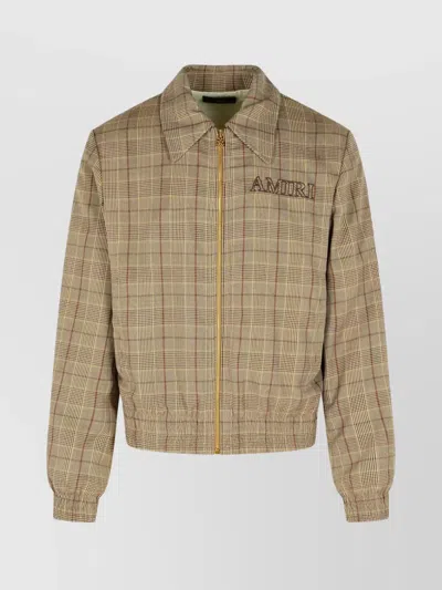 AMIRI VIRGIN WOOL BLEND JACKET WITH POINT COLLAR