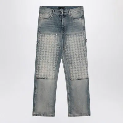 AMIRI AMIRI WASHED JEANS WITH DECORATIVE PANEL