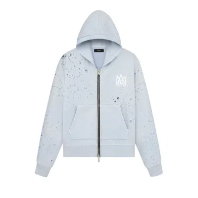 Pre-owned Amiri Washed Ma Shotgun Hoodie 'grey Dawn' | Men's Size M