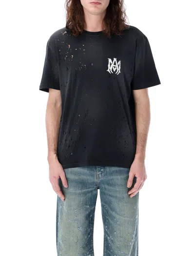 Amiri Washed Shotgun T-shirt In Black