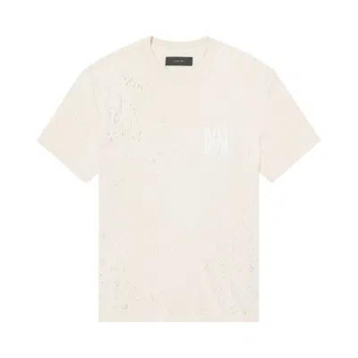 Pre-owned Amiri Washed Shotgun Tee 'cream Tan' | Men's Size L In Brown