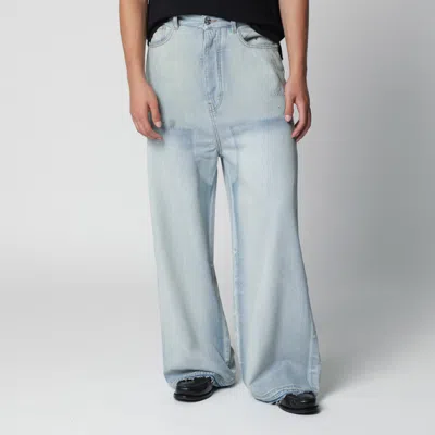 Amiri Washed Wide-leg Jeans For Men In Blue