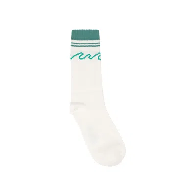 Pre-owned Amiri Wave Socks 'white/sea Blue' | Men's Size 41