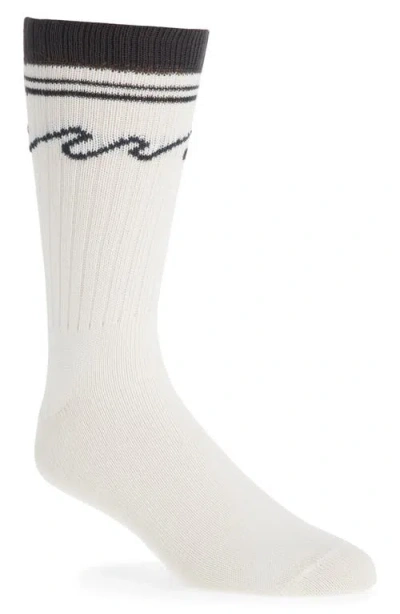 Amiri Wave Stripe Socks In Black/white
