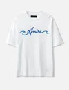 Amiri Logo-print Cotton T-shirt In White