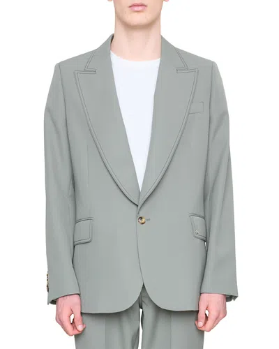 Amiri Western Single Button Blazer In Green