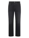 Amiri Straight Trousers With Five Pockets And Belt Loops In Black