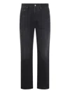 Amiri Straight Trousers With Five Pockets And Belt Loops In Black