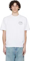 Amiri White Crewneck T-shirt With Logo Print On The Front In Cotton Man In Gray