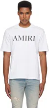 Amiri Oversized White T-shirt With Contrasting Logo Print In Cotton Man In White