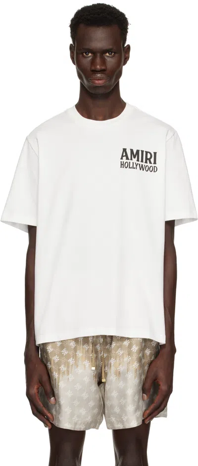 AMIRI WHITE 'AMIRI' JAZZ WOLF T-SHIRT
