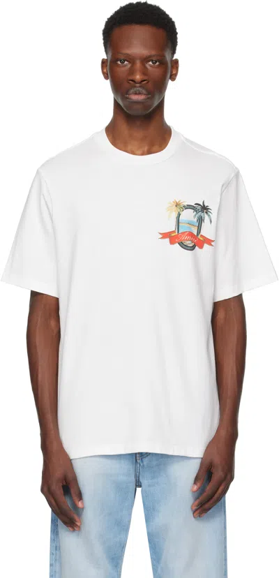 AMIRI WHITE 'AMIRI PARADISE' T-SHIRT