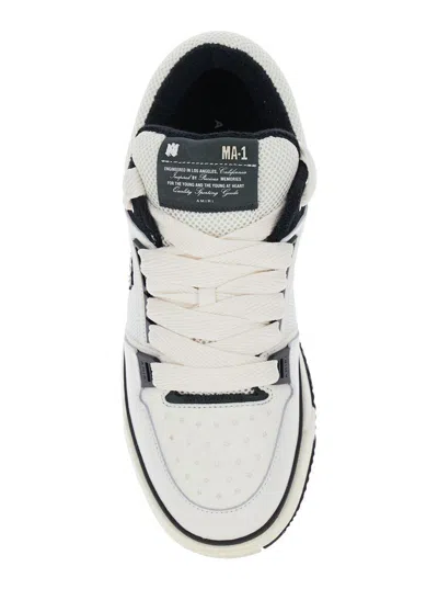 Amiri White And Black Leather Ma-1 Sneakers
