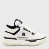 Amiri White And Black Chunky Sneakers With Logo Detail In Leather And Mixed Tech Fabrics Man In White