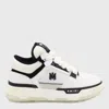 Amiri White And Black Chunky Sneakers With Logo Detail In Leather And Mixed Tech Fabrics Man