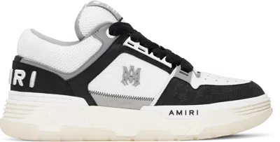 Amiri White & Black Ma Quad Debossed Nubuck Ma-1 Sneakers