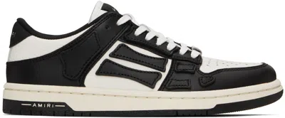 Amiri White & Black Skel-top Low Trainers In Black White