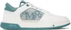 Amiri Two-tone Leather Skel Sneakers With Textured Finish In Marine
