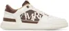 Amiri Men 'classic Low' White Sneaker With Maxi Logo On The Side And Tone-on-tone Ma Quad Motif In L In Brown