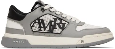 AMIRI WHITE & GRAY CLASSIC LOW SNEAKERS