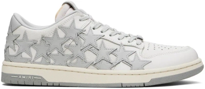 Amiri Stars Cashmere Low Top Sneakers In White,grey