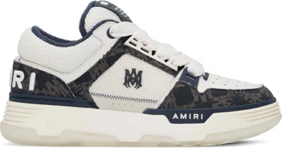 AMIRI WHITE & NAVY MA QUAD MA-1 SNEAKERS