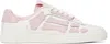 Amiri White & Pink Pacific Bones Sneakers In Vintage Pink