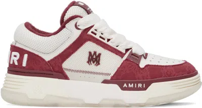 AMIRI WHITE & RED MA QUAD MA-1 SNEAKERS