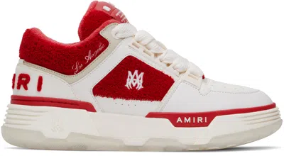 AMIRI WHITE & RED VARSITY MA-1 SNEAKERS