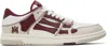 Amiri Varsity Skel Top Low Sneakers Deep Red In Deep Red