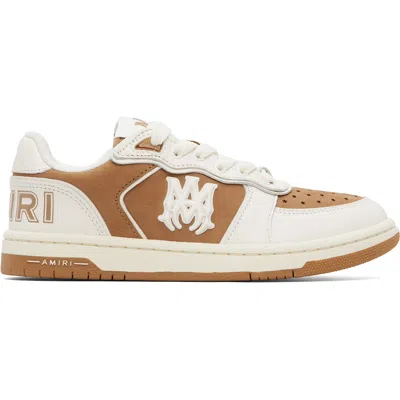 Amiri White & Tan Newport Sneakers In Fossil