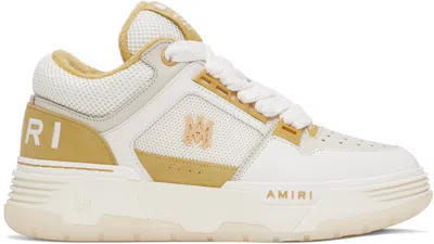 Amiri White & Yellow Ma-1 Sneakers In Champagne