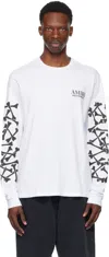 Amiri Stacked Bones Crewneck Sweater With Graphic Print In White