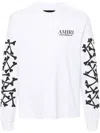 Amiri Stacked Bones Crewneck Sweater With Graphic Print In White