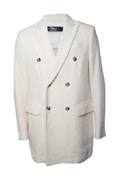 Amiri , White Boucle Blazer