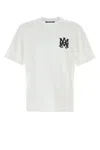 Amiri White Crewneck T-shirt With Logo Print On The Front And Logo Lettering On The Rear In Cotton Man