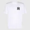 Amiri White Crewneck T-shirt With Logo Print On The Front And Logo Lettering On The Rear In White