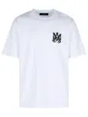 Amiri White Crewneck T-shirt With Logo Print On The Front And Logo Lettering On The Rear In Cotton Man