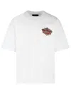 Amiri White Chateau Crest Oversized T-shirt In White
