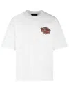 Amiri White Chateau Crest Oversized T-shirt In White