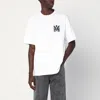Amiri White Crewneck T-shirt With Logo Print On The Front And Logo Lettering On The Rear In Cotton Man