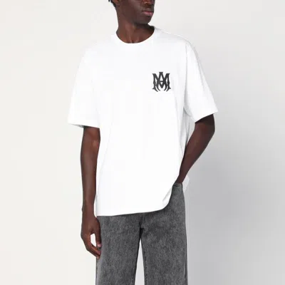 AMIRI AMIRI  WHITE COTTON T-SHIRT WITH LOGO
