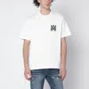 Amiri White Crewneck T-shirt With Logo Print On The Front And Logo Lettering On The Rear In Cotton M In White